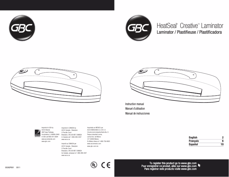 First page image of the manual for HeatSeal Creative