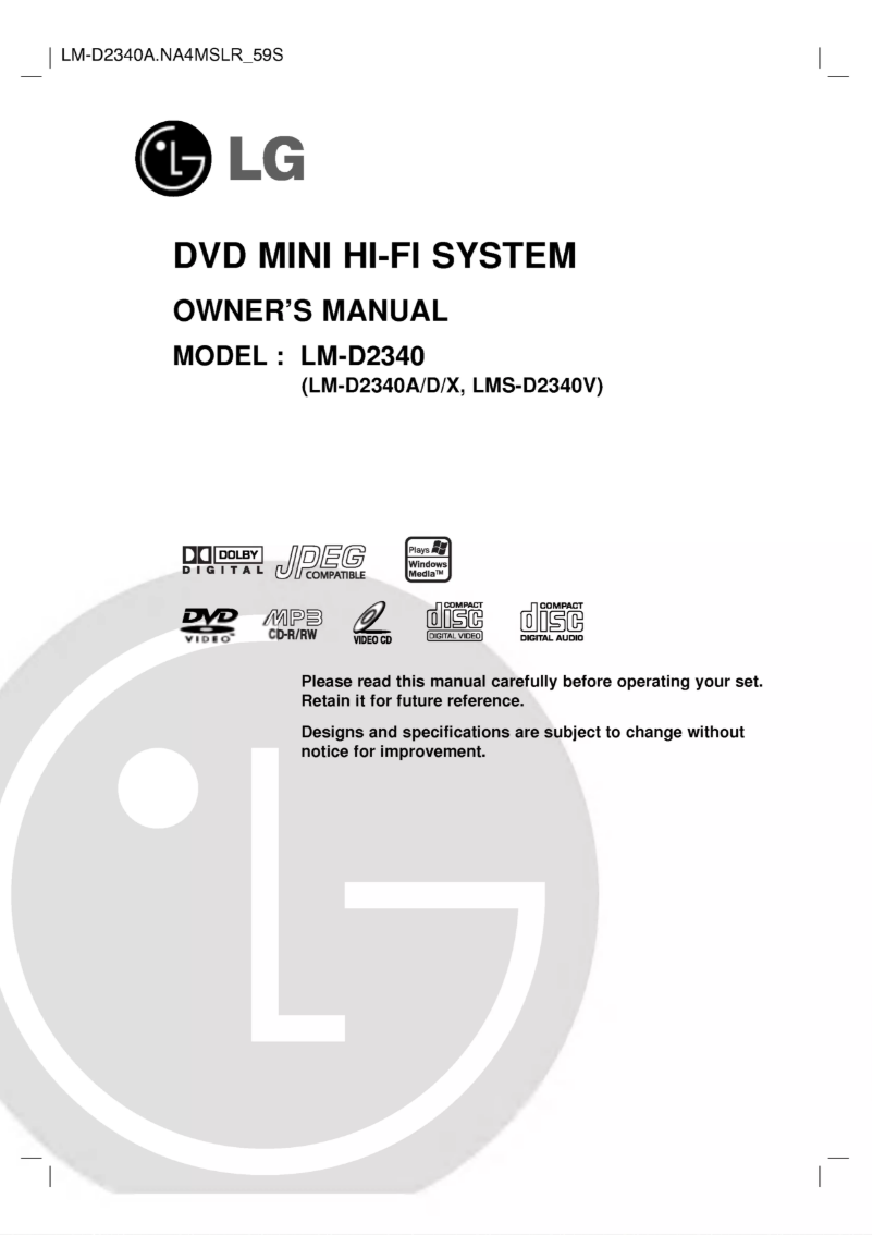 First page image of the manual for LM-D2340
