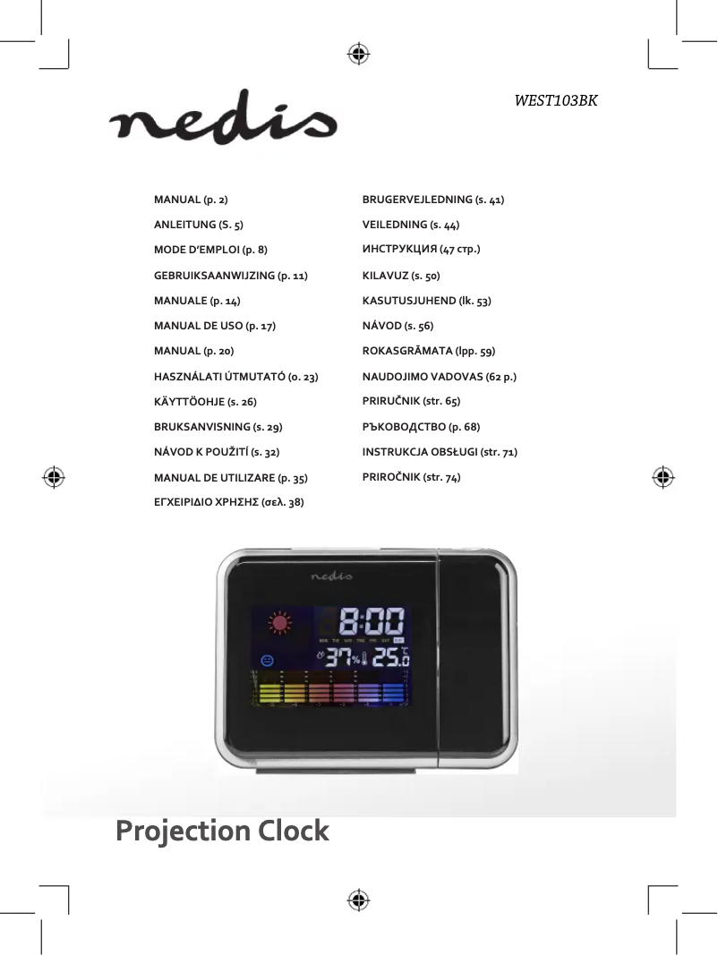 Page 1 of the manual User Manual Nedis WEST103BK