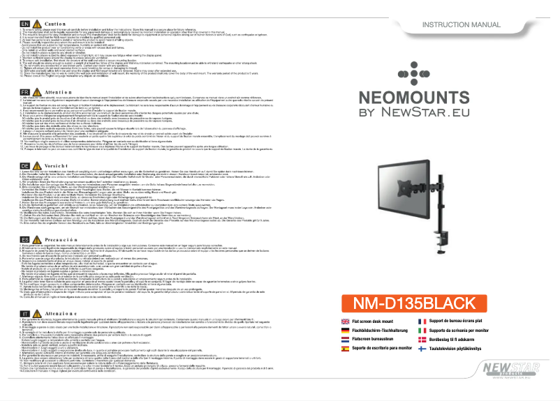 First page image of the manual for NM-D135