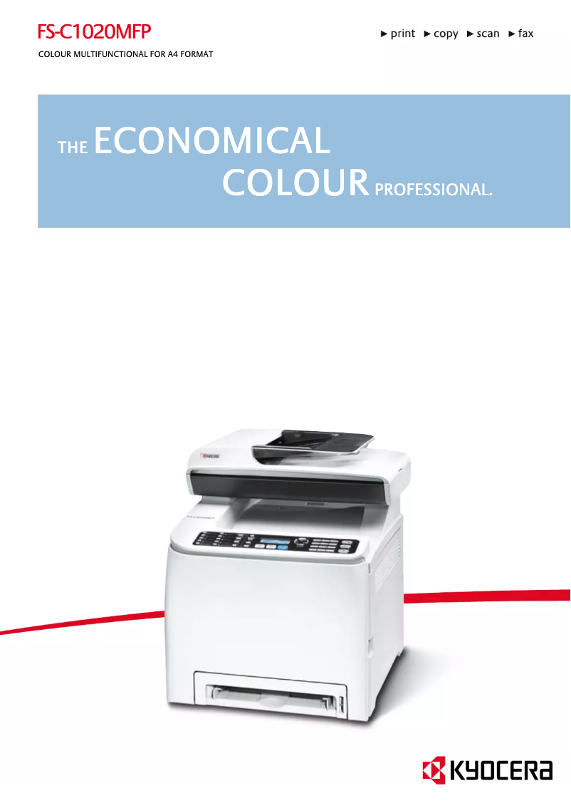 Page 1 of the manual Brochure Kyocera FS-C1020MFP