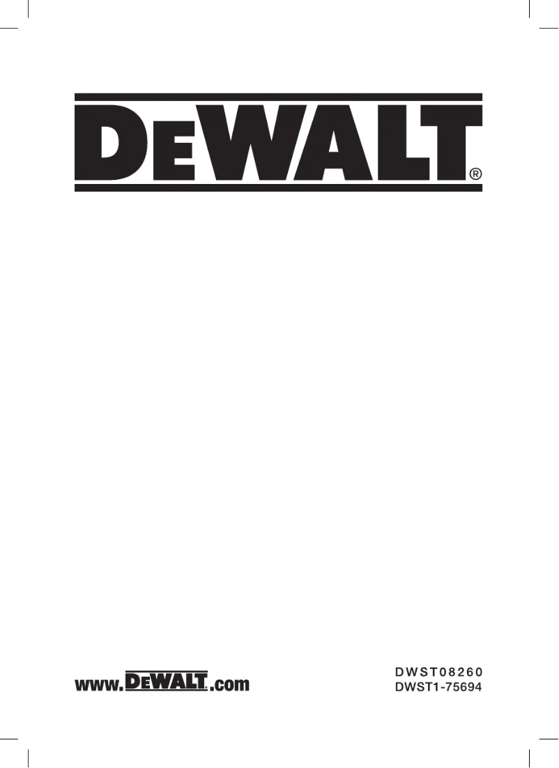 Page 1 of the manual User Manual DeWalt DWST08260