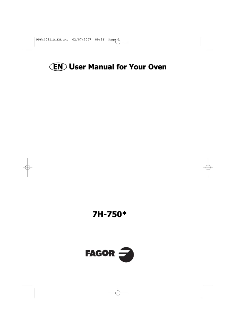 First page image of the manual for 7H-750X