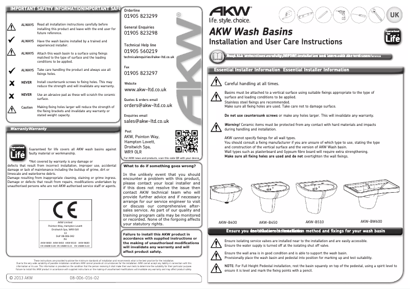 Page 1 of the manual User Manual AKW Ergonomic 23115