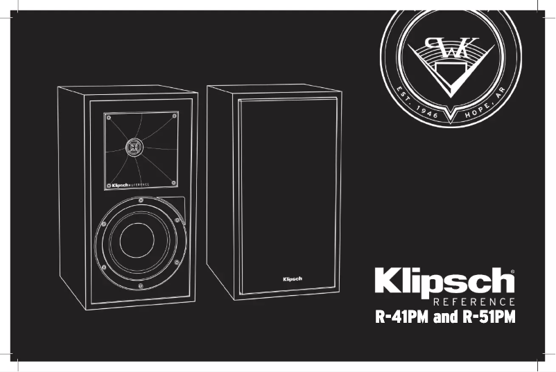 Page 1 of the manual User Manual Klipsch Reference R-41PM
