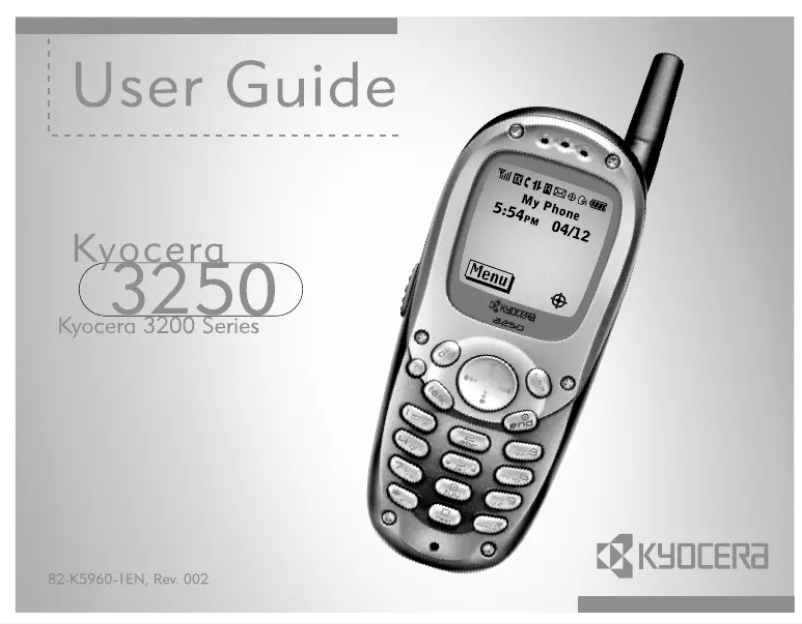 Page 1 of the manual User Manual Kyocera 3250