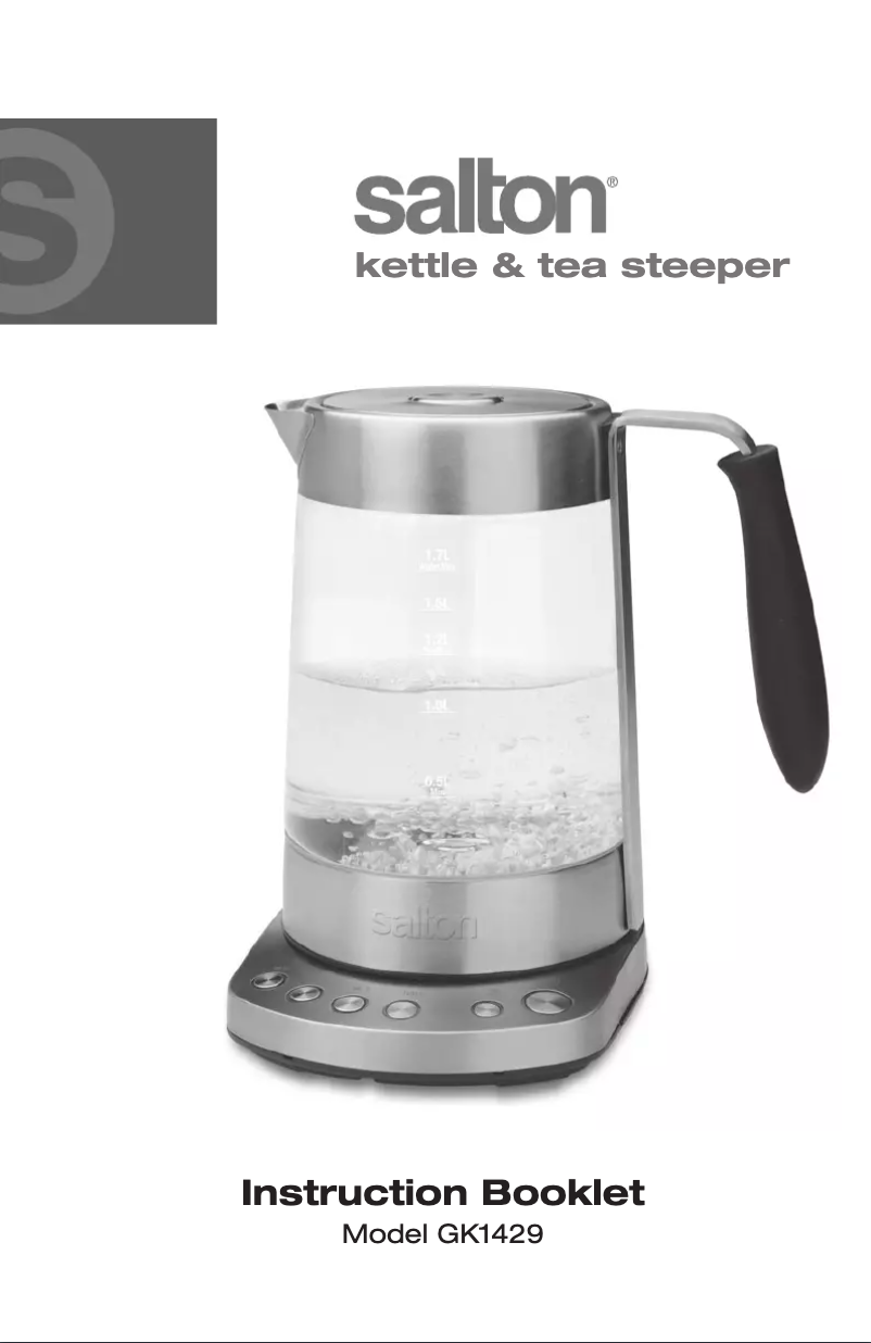 Page 1 of the manual User Manual Salton GK1429