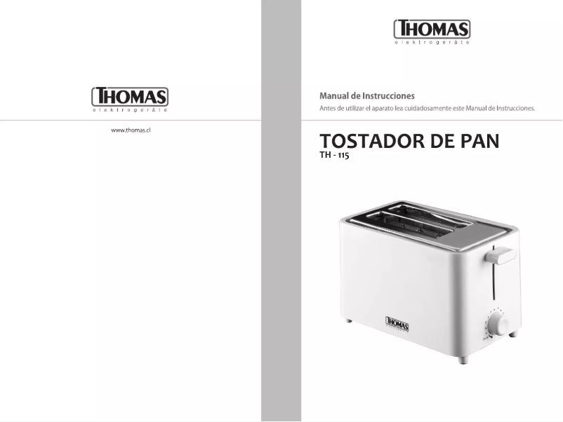 First page image of the manual for TH-115