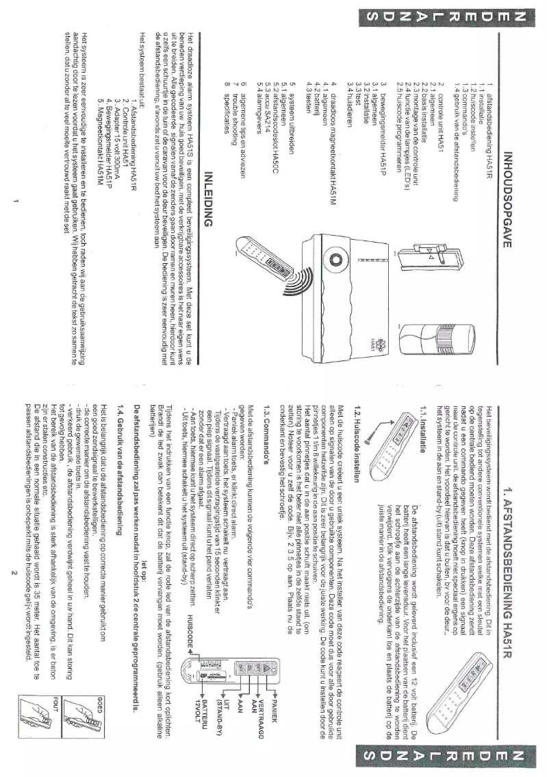 Page 1 de la notice Manuel utilisateur Elro HA51S