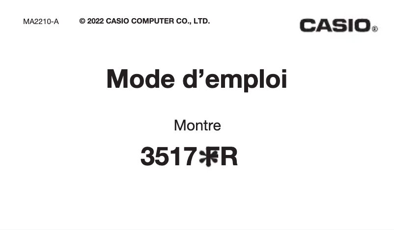 First page image of the manual for F91W