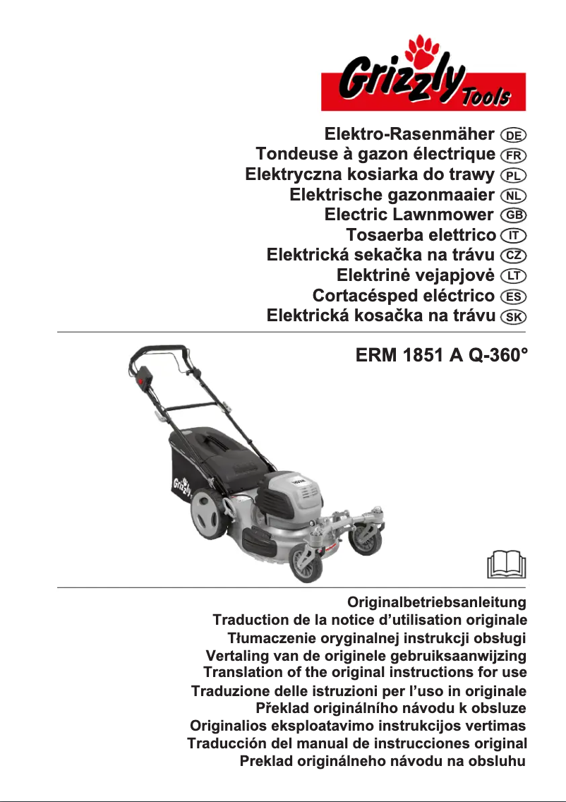 Page 1 of the manual User Manual Grizzly ERM 1851 A Q-360°