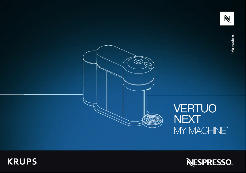 Image de la première page du manuel de l'appareil Nespresso Vertuo Next & Milk XN911B