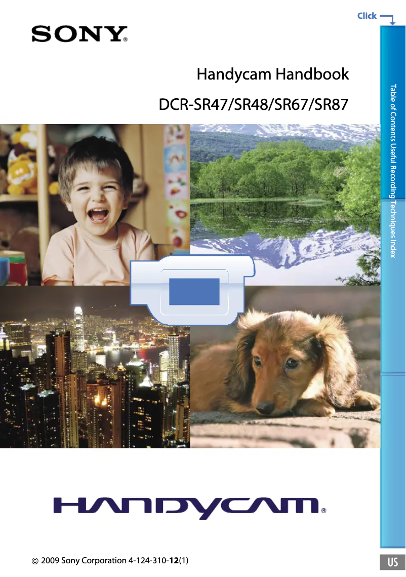 First page image of the manual for DCR-SR47