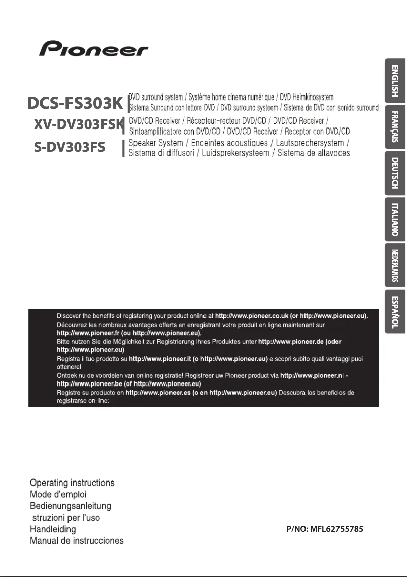 Page 1 of the manual User Manual Pioneer DCS-FS303K
