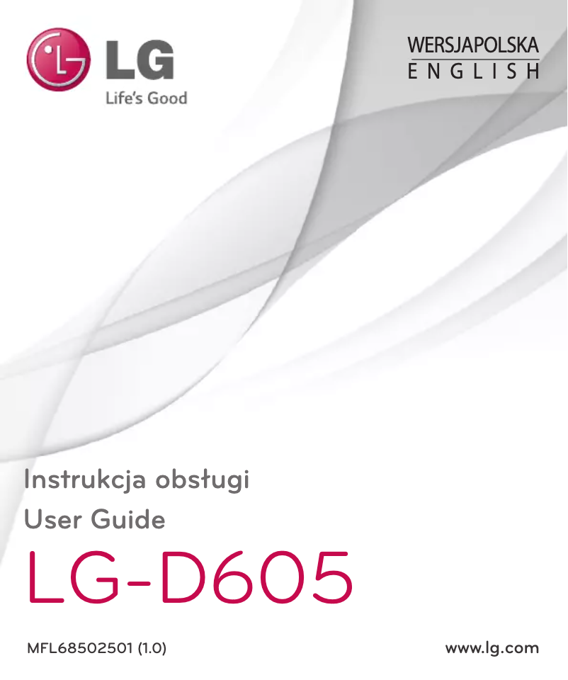First page image of the manual for Optimus L9 II D605