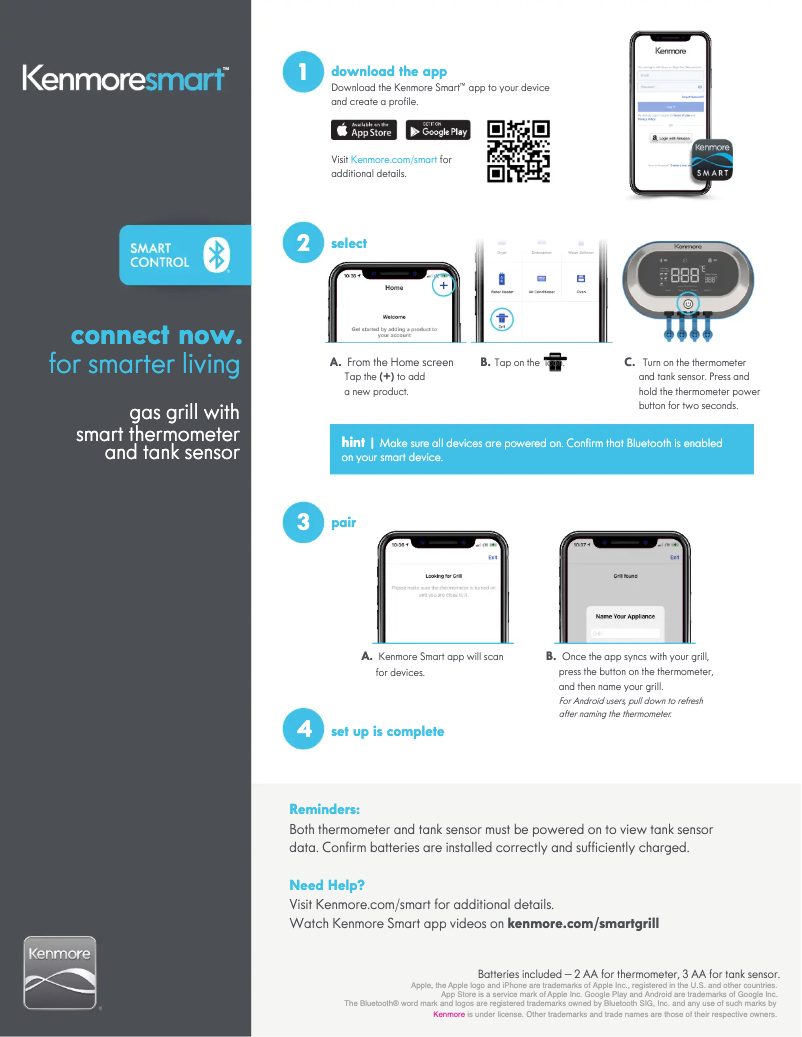 Page 1 of the manual Quick Start Guide Kenmore 70492