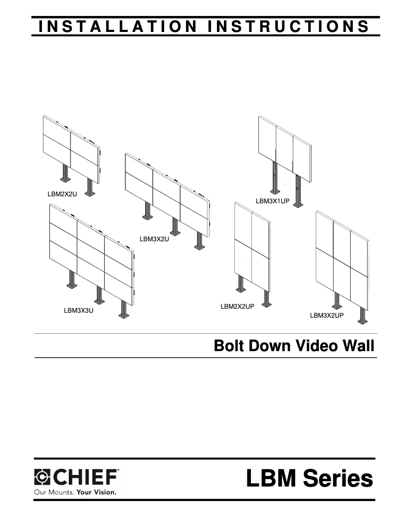Page 1 of the manual User Manual Chief LBM1X2U