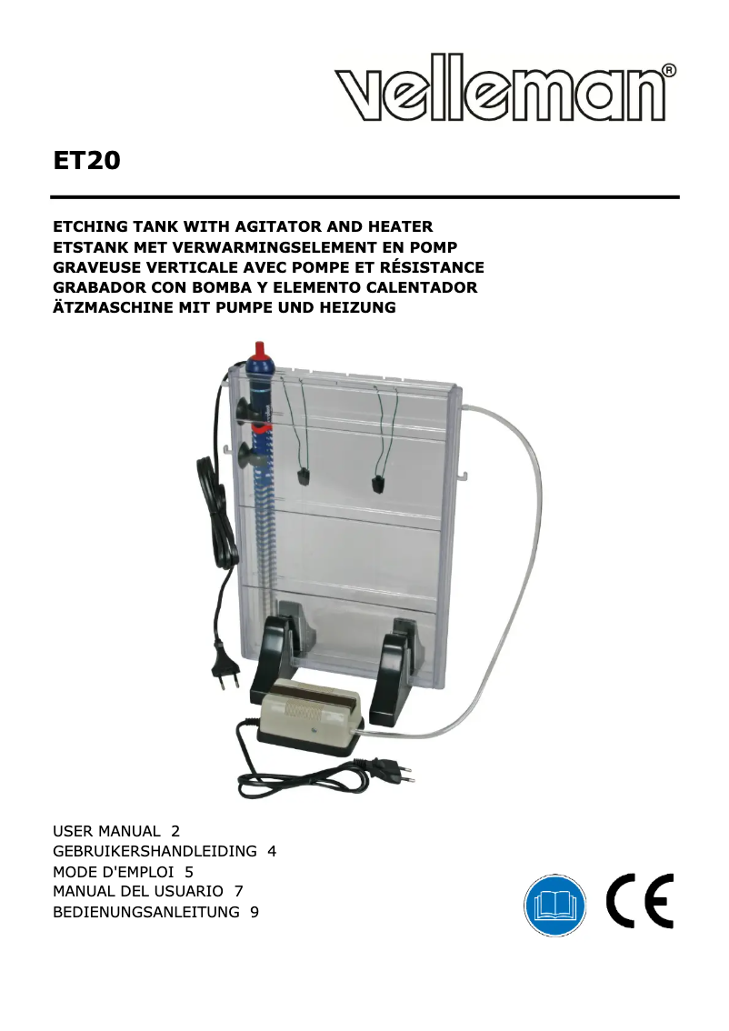 First page image of the manual for ET20