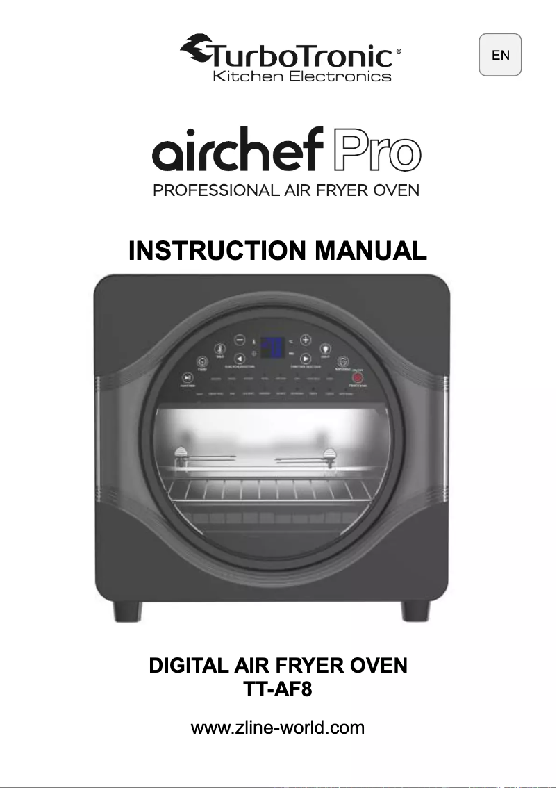 Page 1 of the manual User Manual TurboTronic Airchef Pro TT-AF8