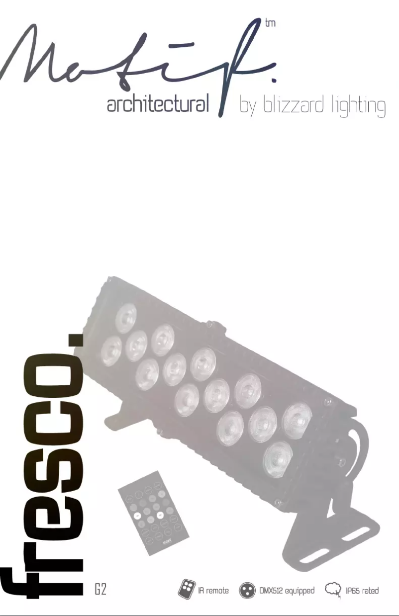 Page 1 of the manual User Manual Blizzard Motif Fresco