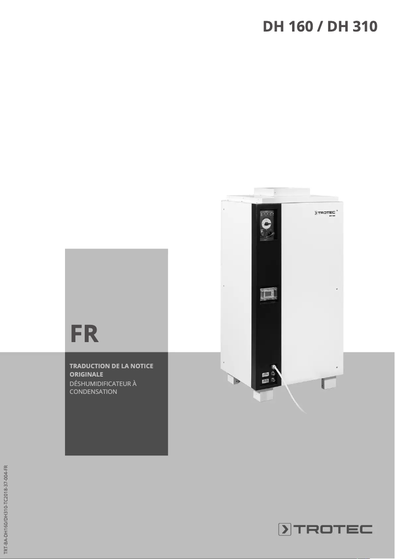 First page image of the manual for DH 160 BX