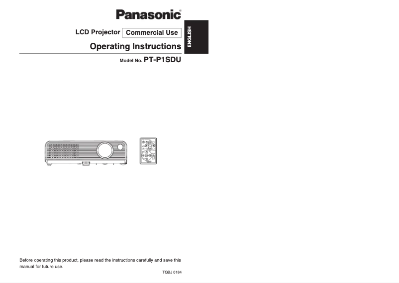 First page image of the manual for PT-P1SDU