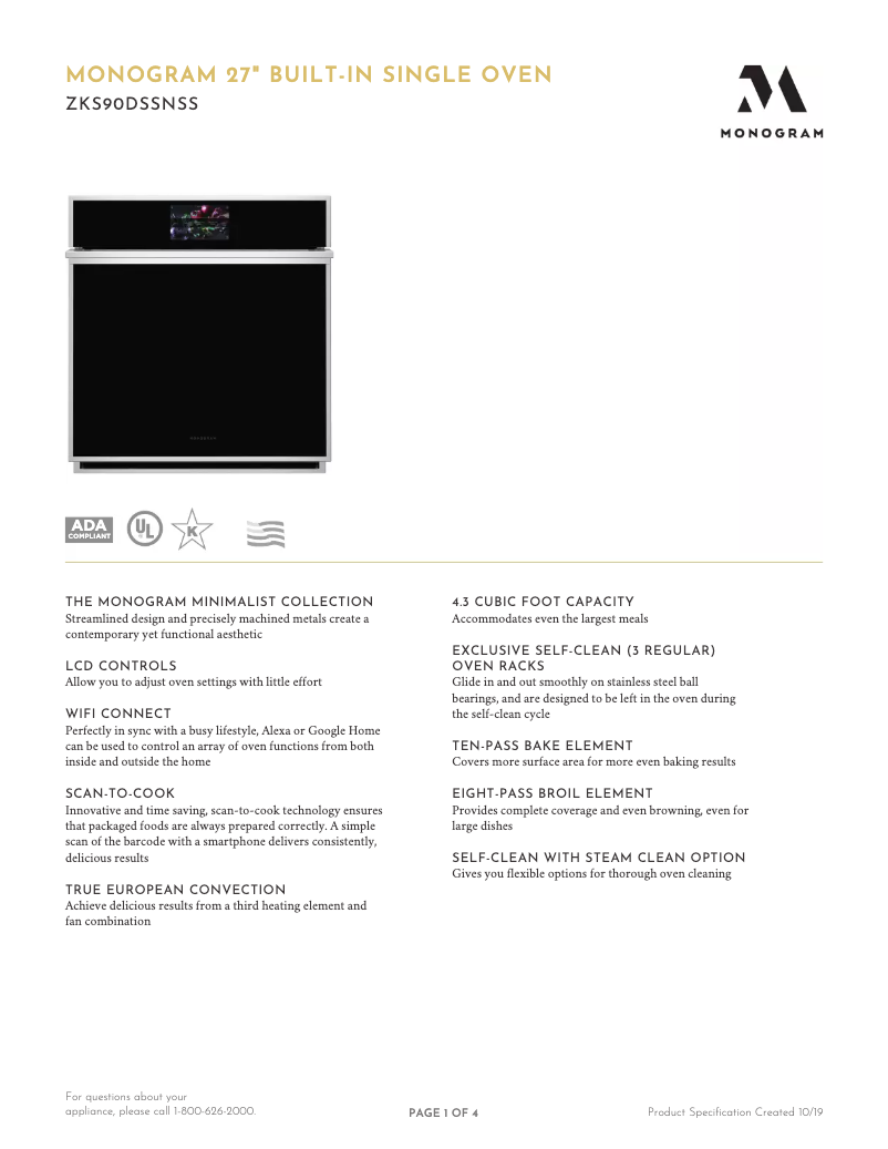 First page image of the manual for ZKS90DSSN