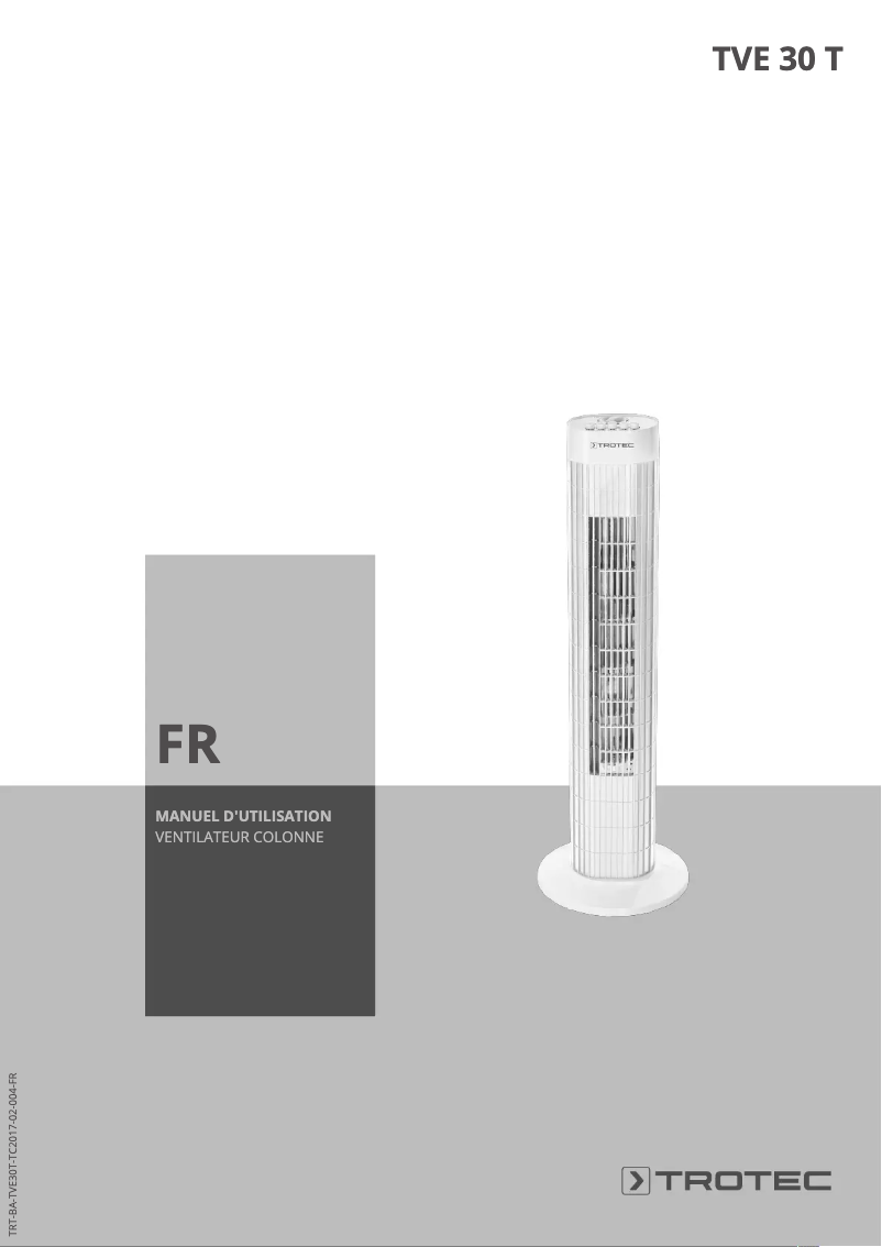 Page 1 of the manual User Manual Trotec TVE 30 T