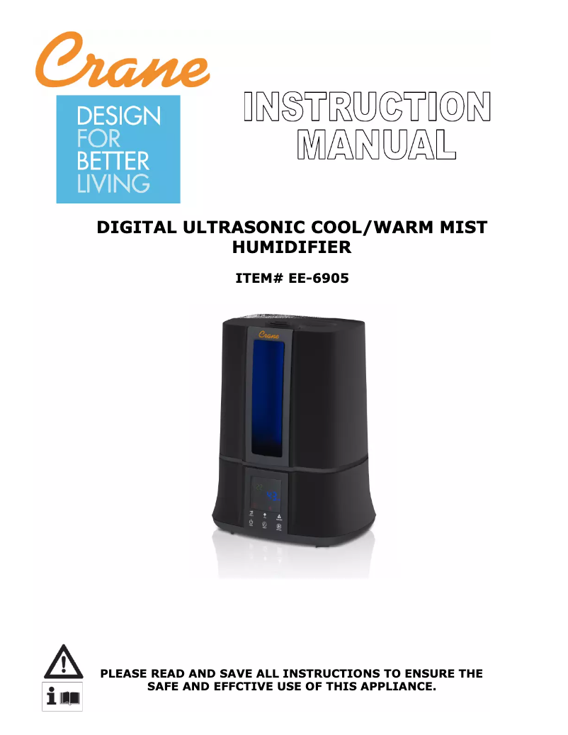 Page 1 of the manual User Manual Crane EE-6905