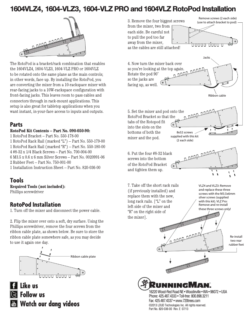 Page 1 of the manual User Manual Mackie 1604-VLZ
