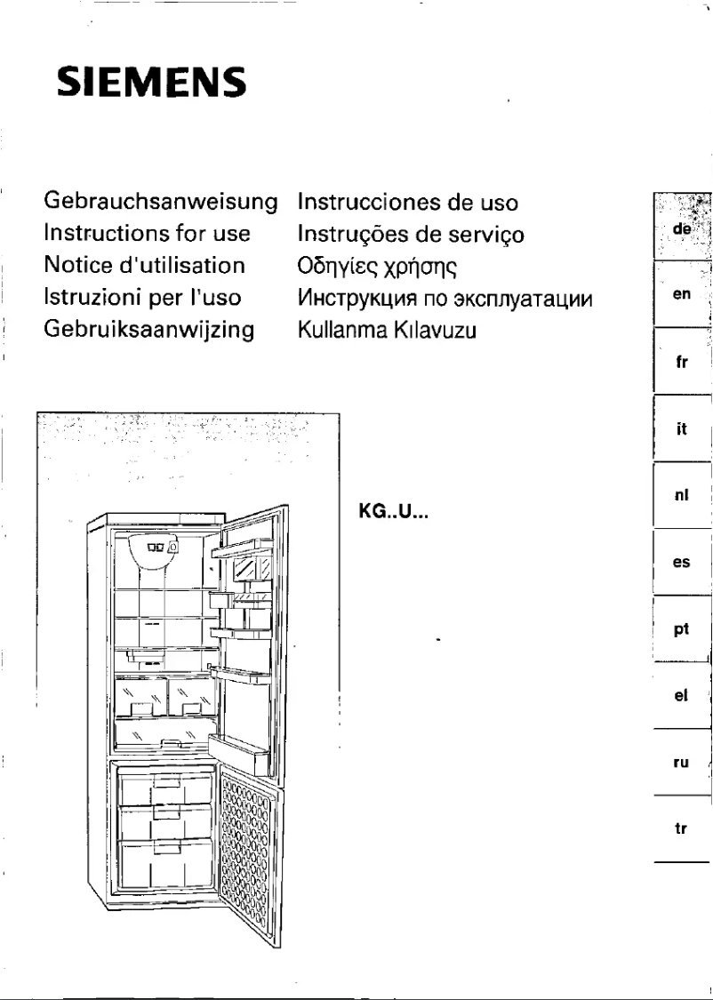 Page 1 of the manual User Manual Siemens KG32U20