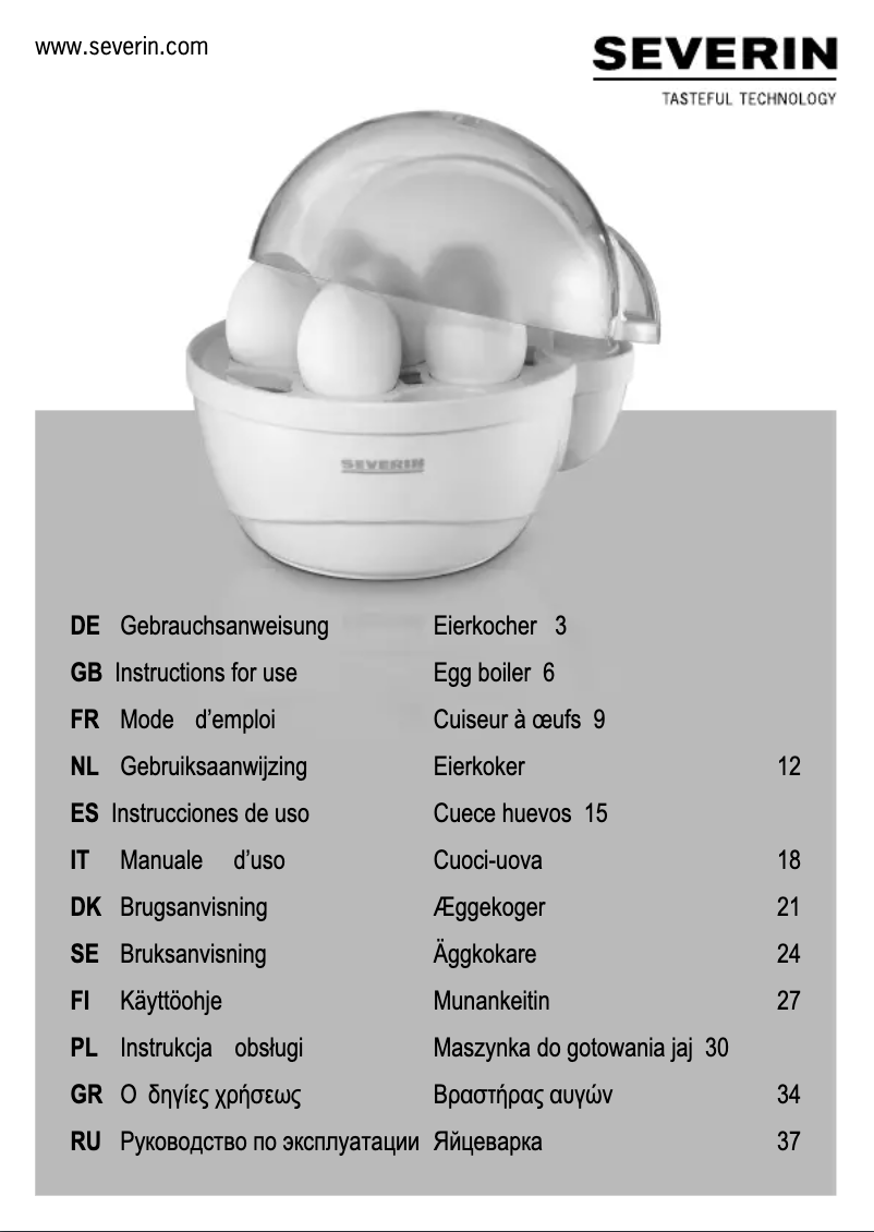 First page image of the manual for EK 3050