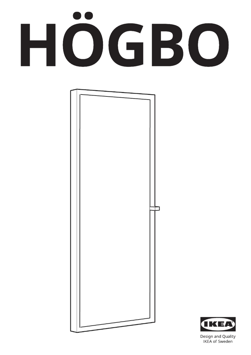 Page 1 of the manual User Manual Ikea HÖGBO 605.302.52