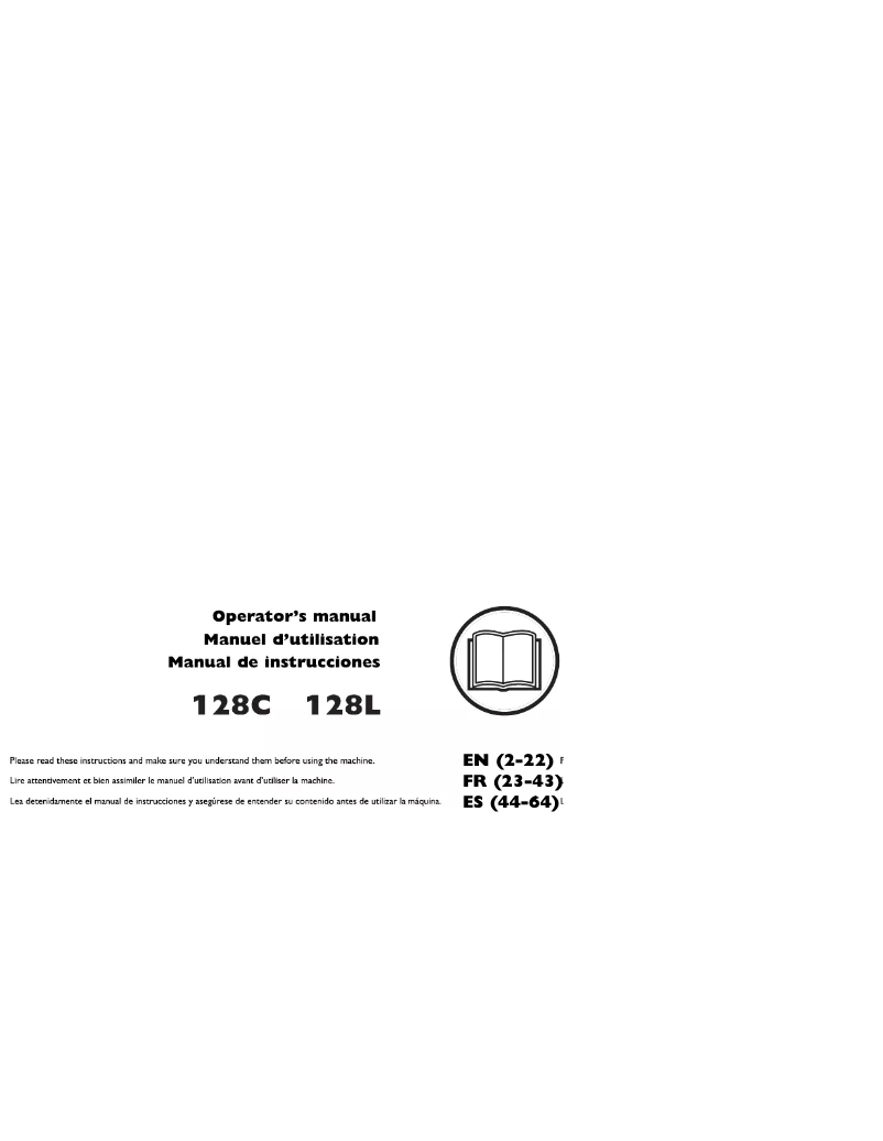 Page 1 of the manual User Manual Husqvarna 128C