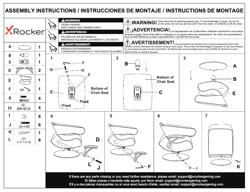 Page 1 of the manual User Manual X Rocker Falcon 2.1