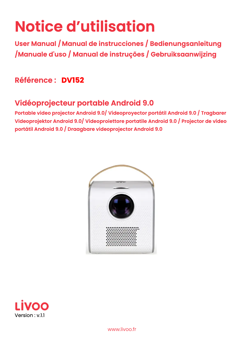 Page 1 of the manual User Manual Livoo DV152