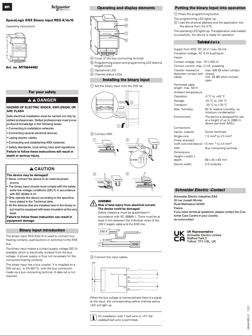 First page image of the manual for MTN644492