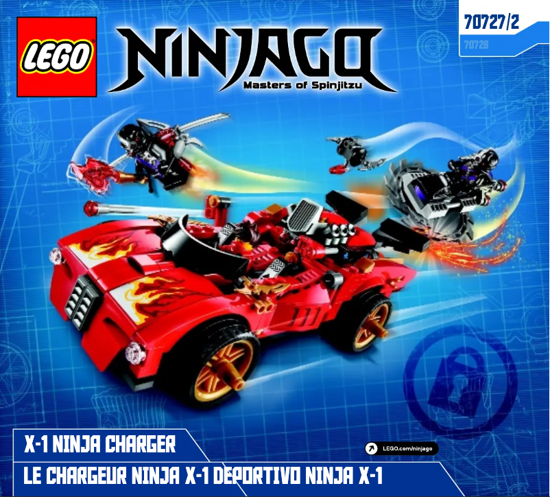 First page image of the manual for Ninjago 70727