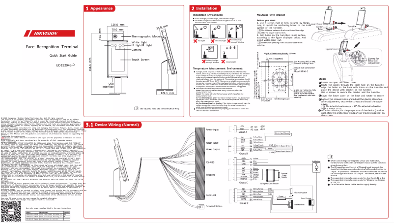Page 1 of the manual Quick Start Guide Hikvision DS-K5671-3XF