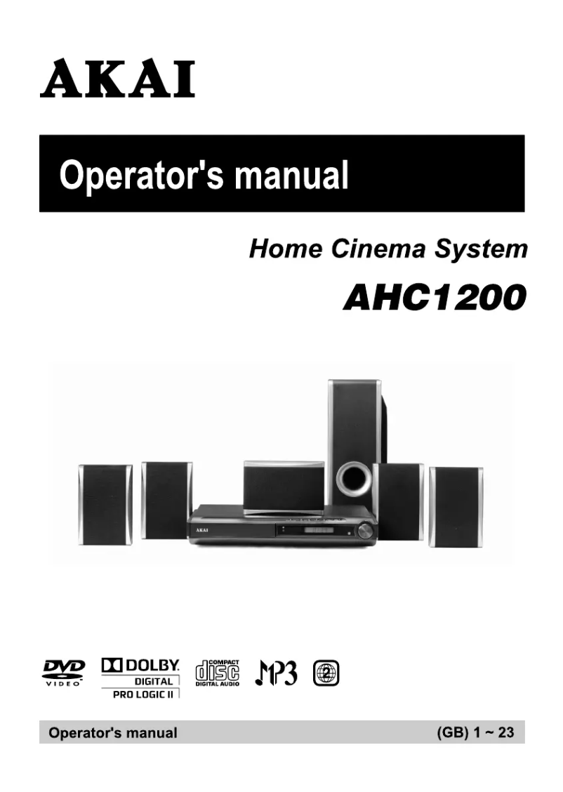 Page 1 of the manual User Manual AKAI AHC1200