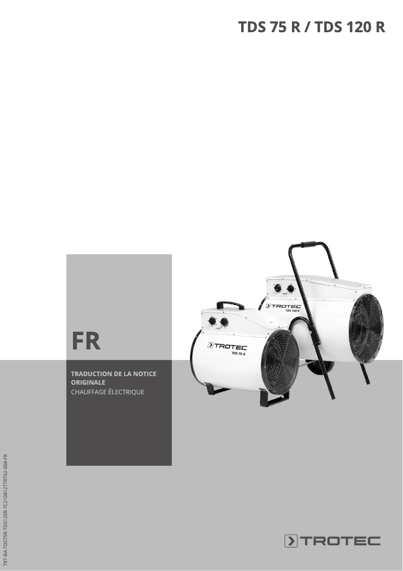 Page 1 of the manual User Manual Trotec TDS 120 R