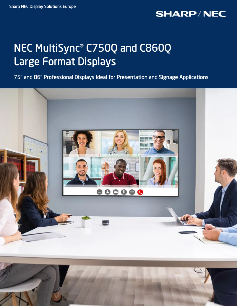 Page 1 of the manual Brochure NEC MultiSync C860Q