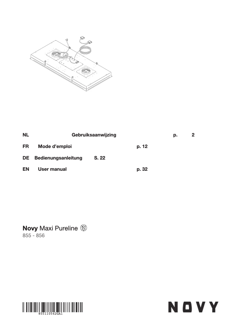 First page image of the manual for Maxi Pure'line 856