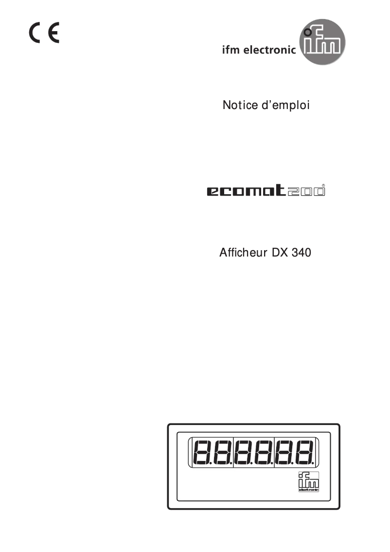 First page image of the manual for Ecomat 200 DX340