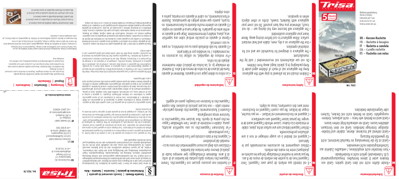 First page image of the manual for Kitchenette 7623.70