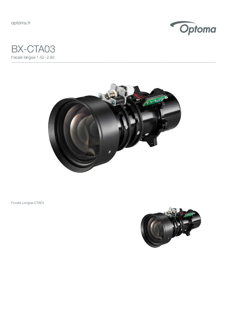 First page image of the manual for BX-CTA03