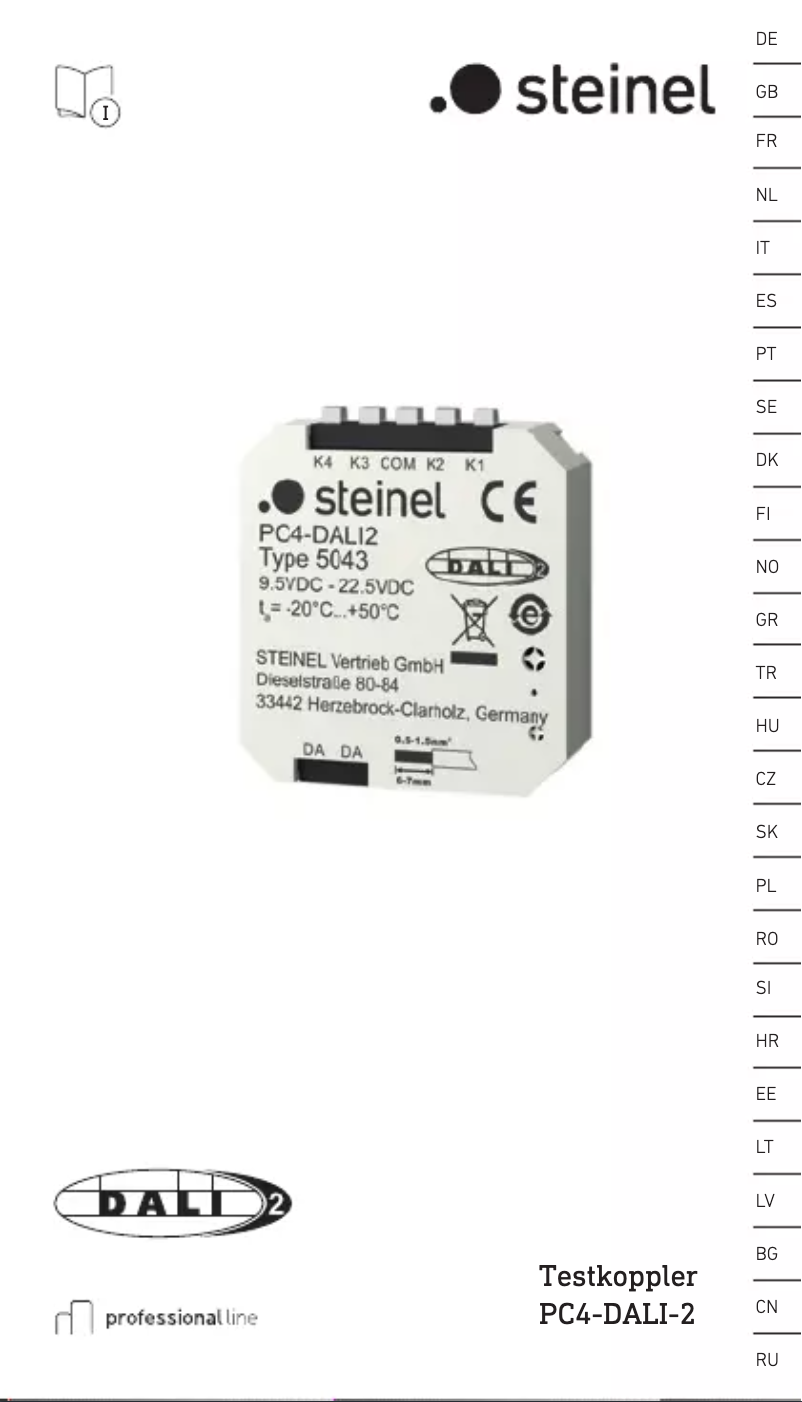 Page 1 of the manual User Manual Steinel PC4