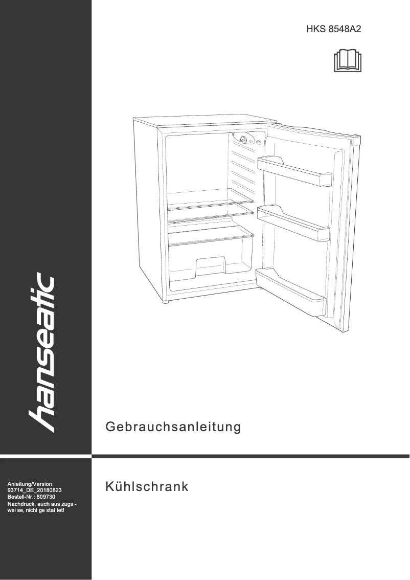 First page image of the manual for HKS8548A2
