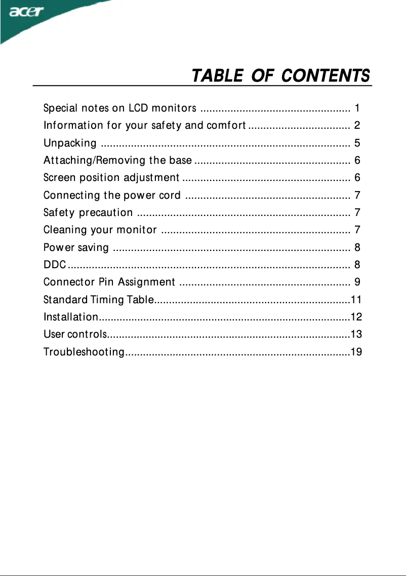 First page image of the manual for P235H
