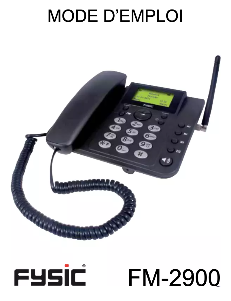 Page 1 of the manual User Manual Fysic FM-2900